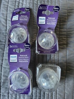 Philips Avent Natural Response Nipple - Clear Silicone (6m+)